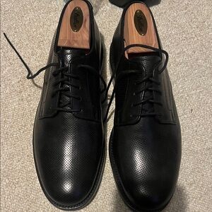 Grenson Black Perforated Derbys